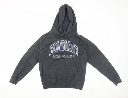 Grey Edinburgh Scotland Hoodie Men XS Pullover