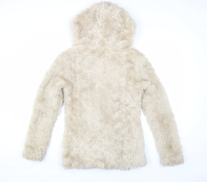 Ribbon Women's Beige Hooded Toggle Coat Size 10