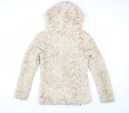 Ribbon Women's Beige Hooded Toggle Coat Size 10