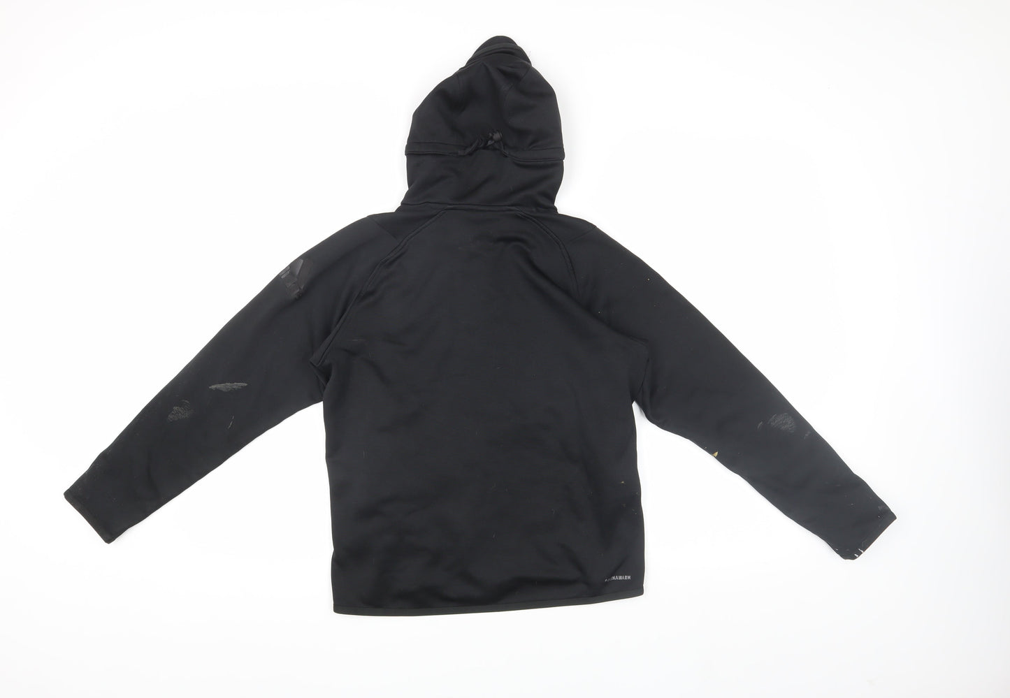 Adidas Unisex Black Track Jacket - Hooded, Size S