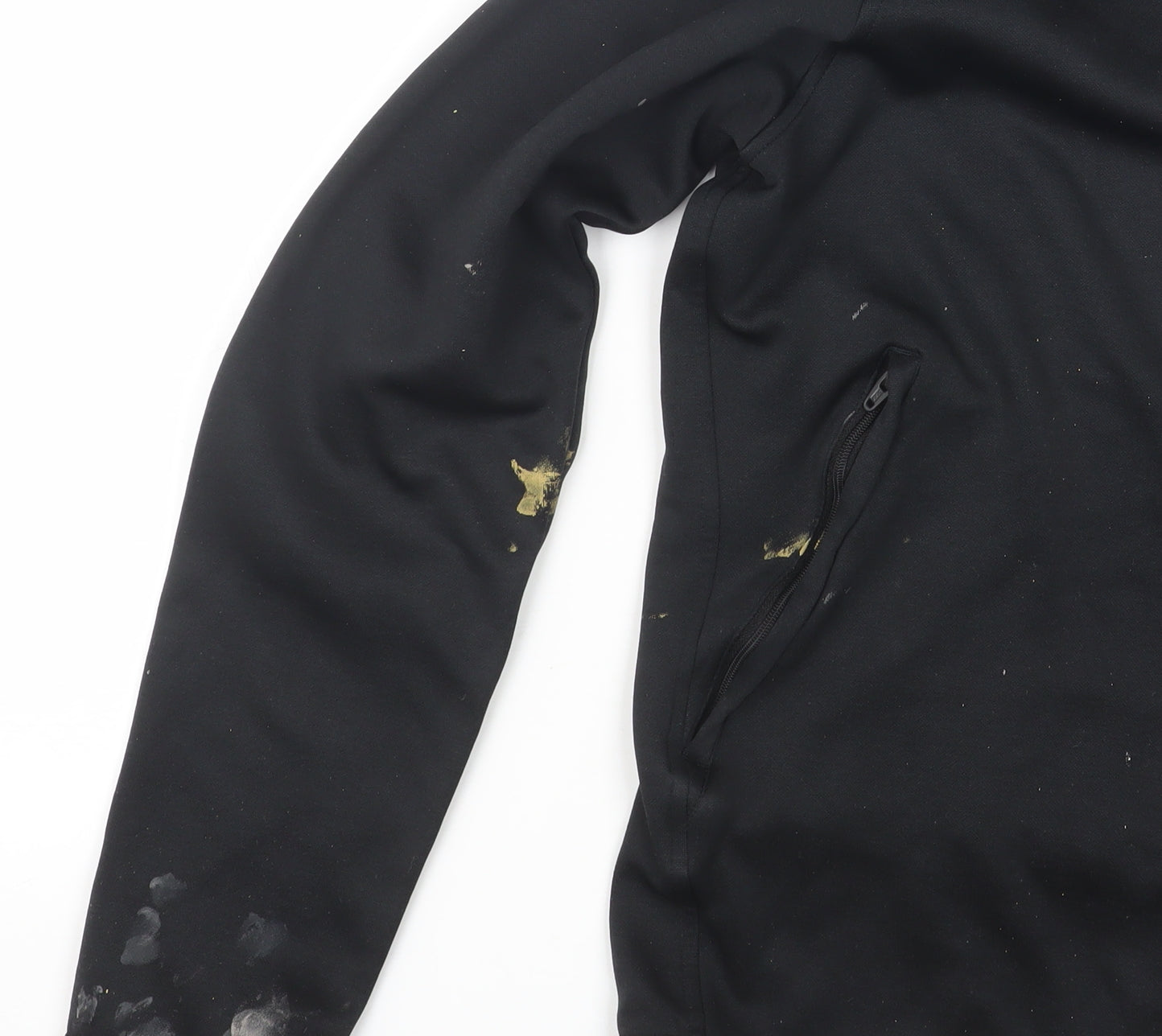 Adidas Unisex Black Track Jacket - Hooded, Size S