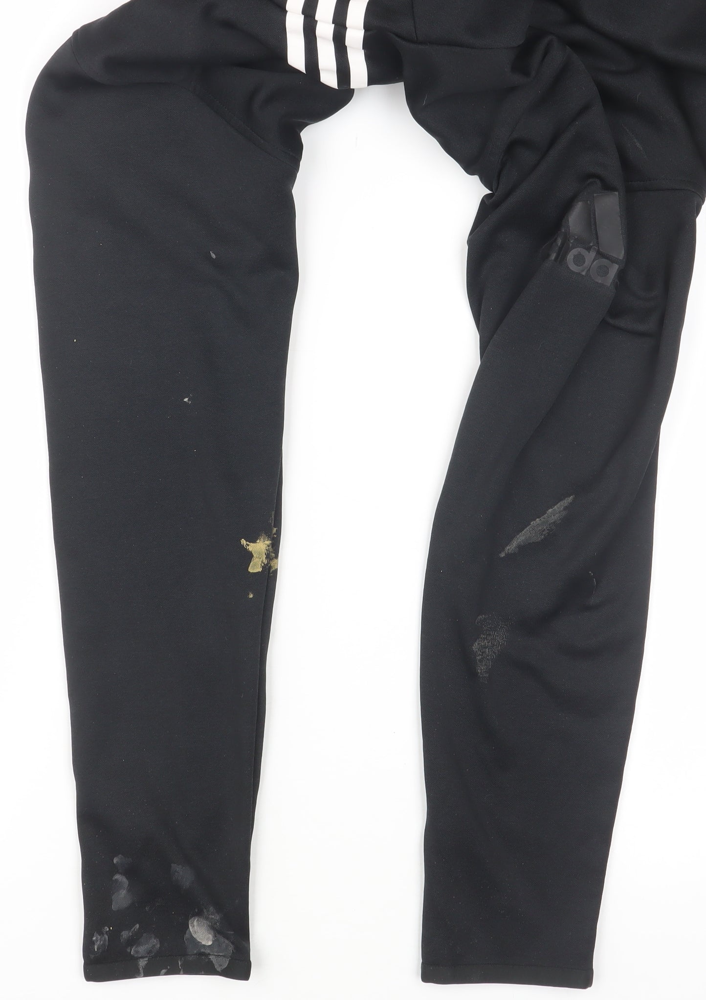 Adidas Unisex Black Track Jacket - Hooded, Size S