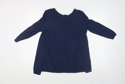 Womens UK Size 10 Fat Face Blue Basic Blouse