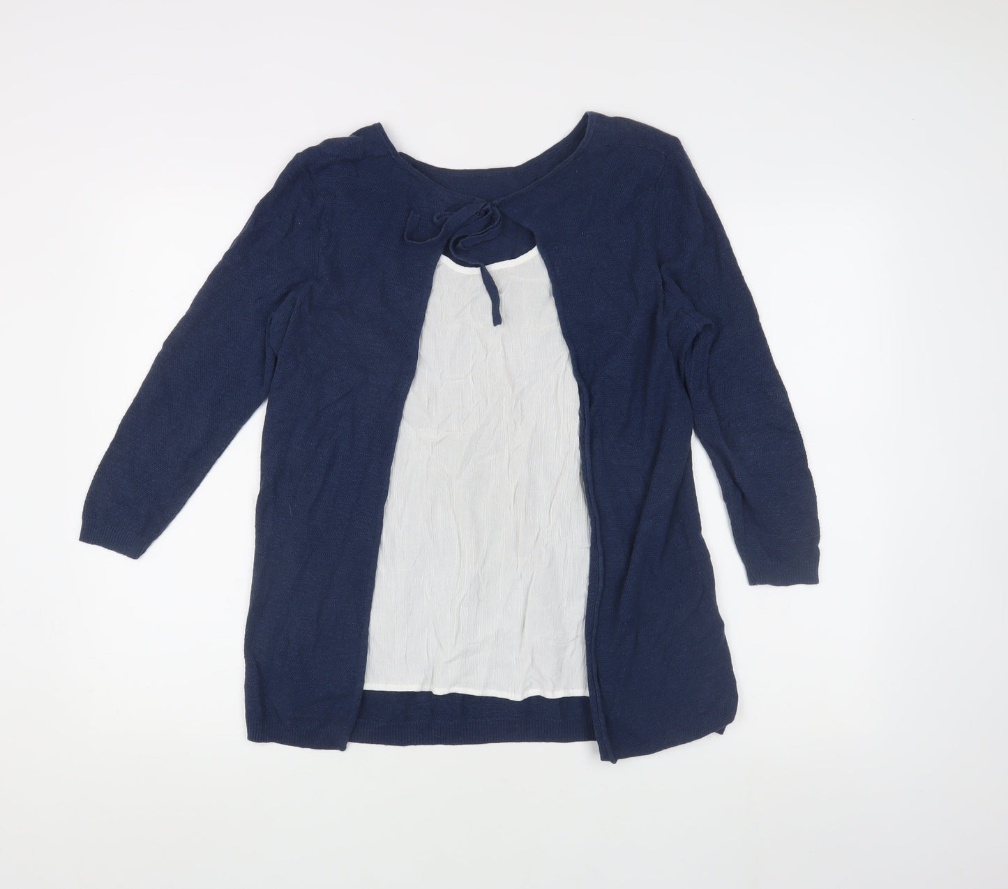 Womens UK Size 10 Fat Face Blue Basic Blouse