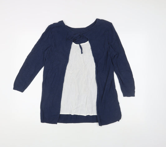 Womens UK Size 10 Fat Face Blue Basic Blouse
