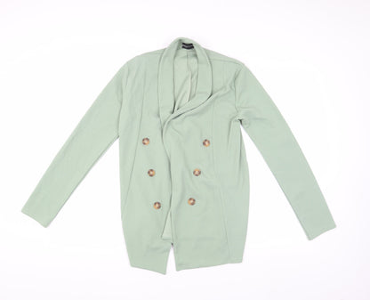Womens UK Size 4 PRETTYLITTLETHING Green Basic Jacket