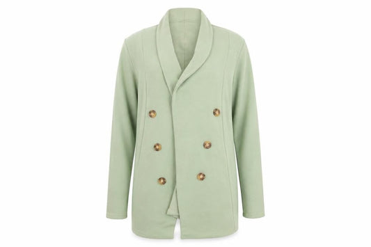 Womens UK Size 4 PRETTYLITTLETHING Green Basic Jacket