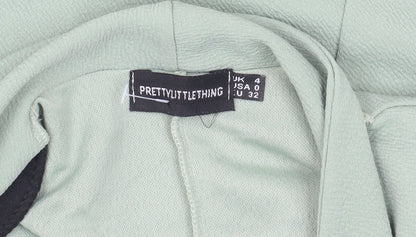 Womens UK Size 4 PRETTYLITTLETHING Green Basic Jacket