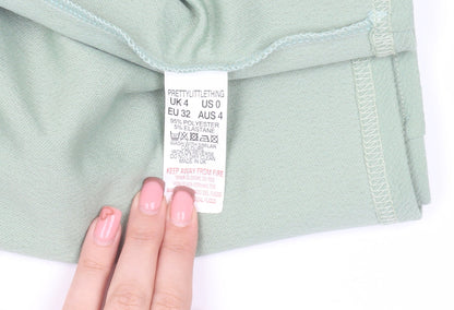 Womens UK Size 4 PRETTYLITTLETHING Green Basic Jacket