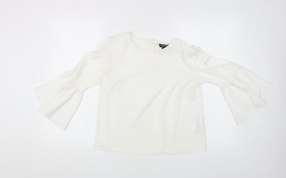 Womens UK Size 8 Topshop White  Blouse