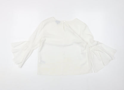 Womens UK Size 8 Topshop White  Blouse