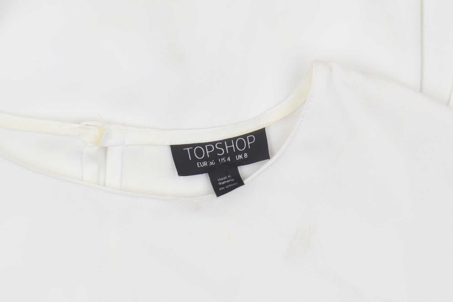 Womens UK Size 8 Topshop White  Blouse