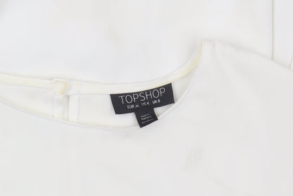 Womens UK Size 8 Topshop White  Blouse