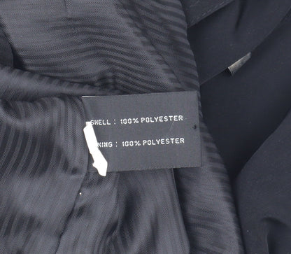 Klass Collection Women's Black Hooded Coat Size 14