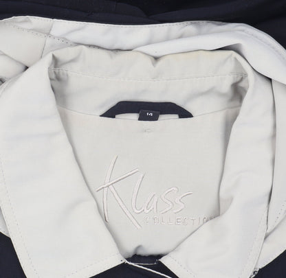 Klass Collection Women's Black Hooded Coat Size 14