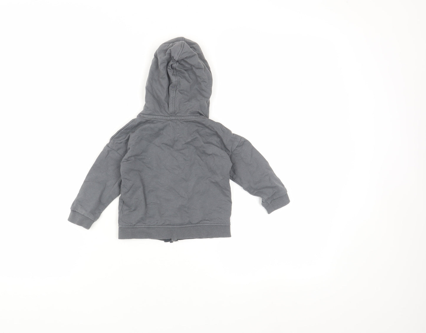 John Lewis Unisex Grey Hoodie Jacket 9-12 Months with Pockets