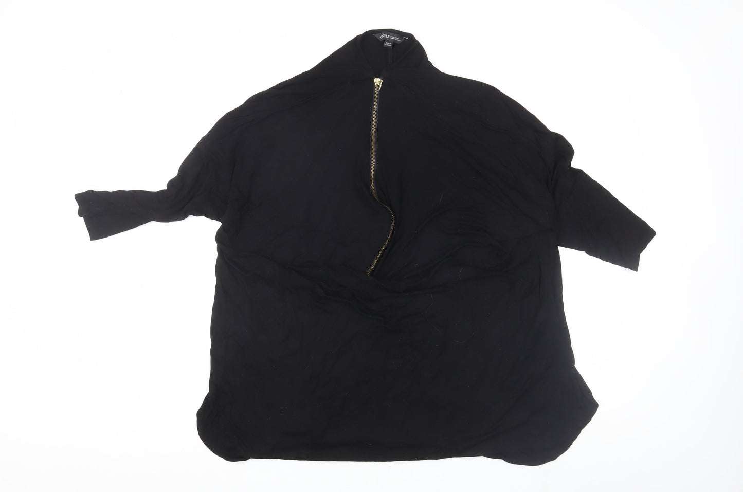 Capsule Women's Black Jersey High Neck Zip Top