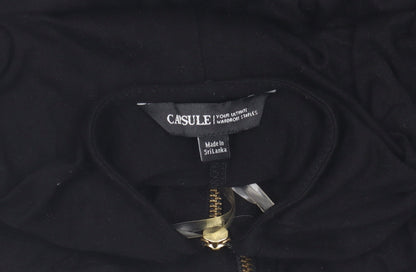 Capsule Women's Black Jersey High Neck Zip Top