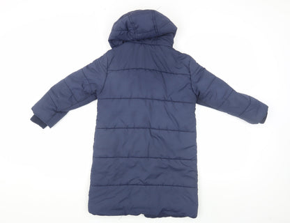John Lewis Boys Blue Puffer Jacket 5 Years Hooded Winter Coat
