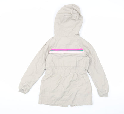 Mint Velvet Girls Beige Parka Jacket with Hood, Size 7 Years