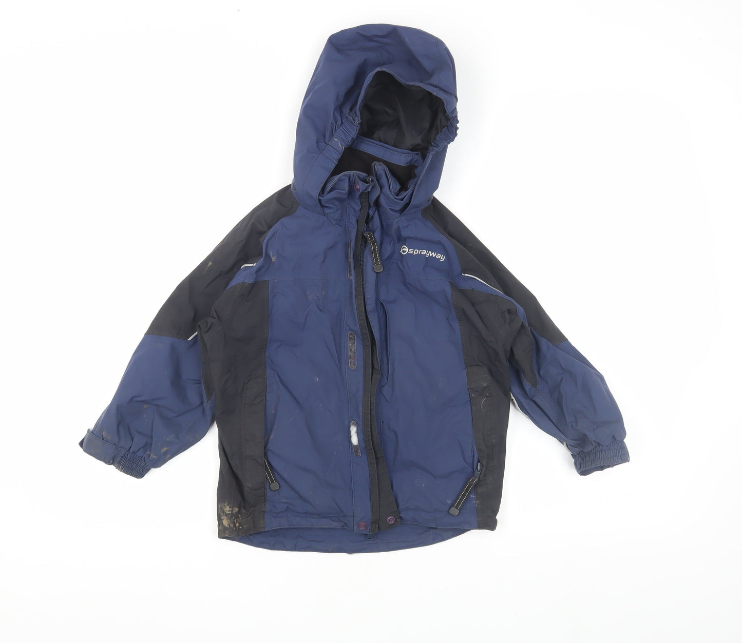Sprayway Boys Blue/Black Parka Jacket 4-5 Years Waterproof Hooded