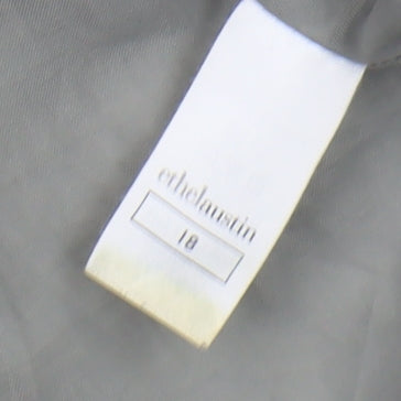 Ethel Austin Grey Belted Wool Trench Coat Women Size 18