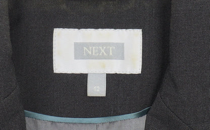 Next Women's Black Blazer, Size 12, Notch Lapel, Workwear
