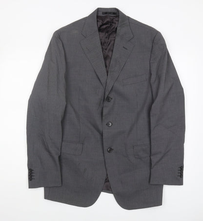 Boggi Grey Men's Blazer UK 40 Classic Striped Jacket