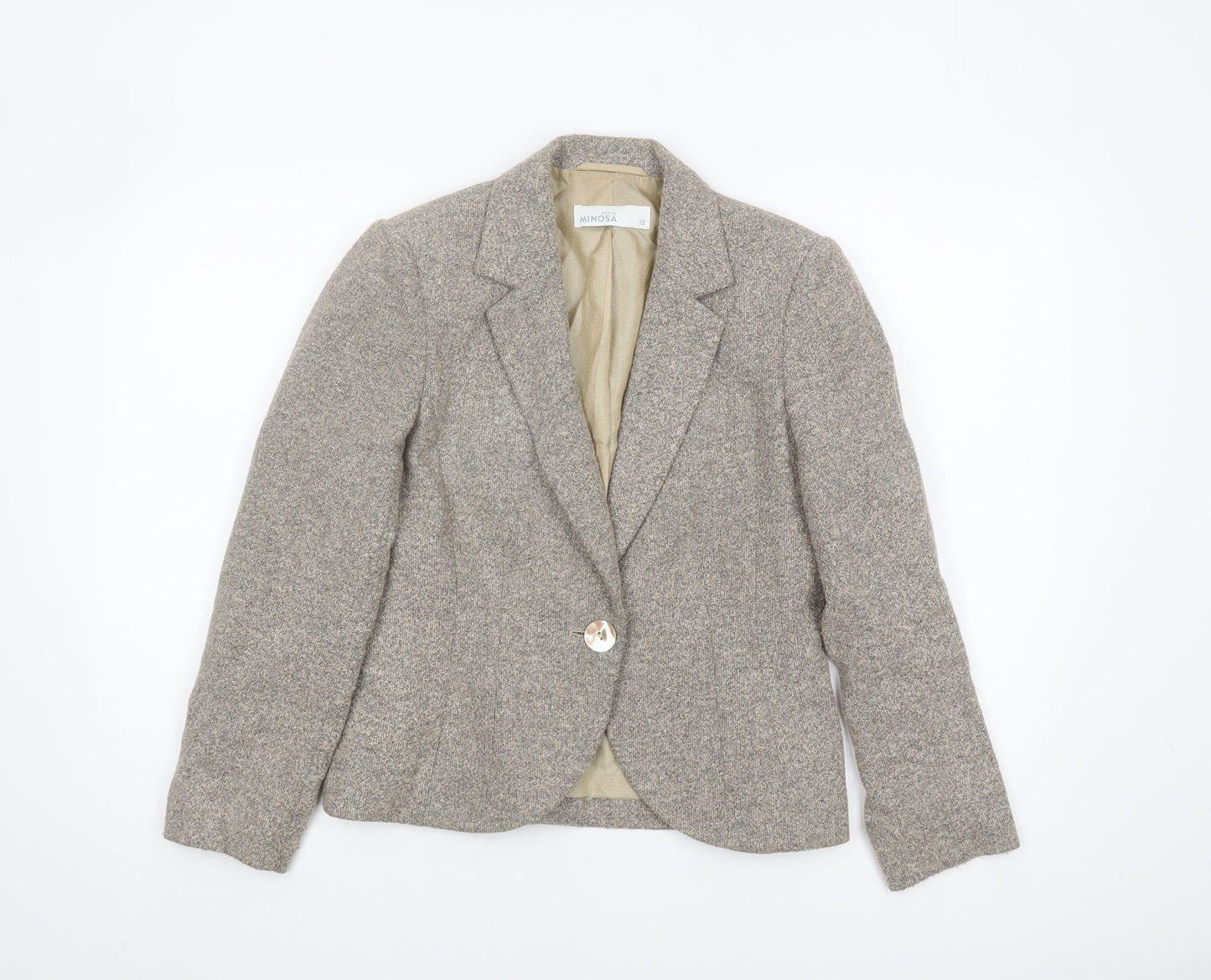 Womens UK Size 12 Minosa Petites Grey Blazer