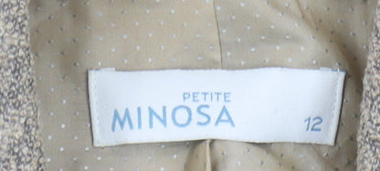 Womens UK Size 12 Minosa Petites Grey Blazer
