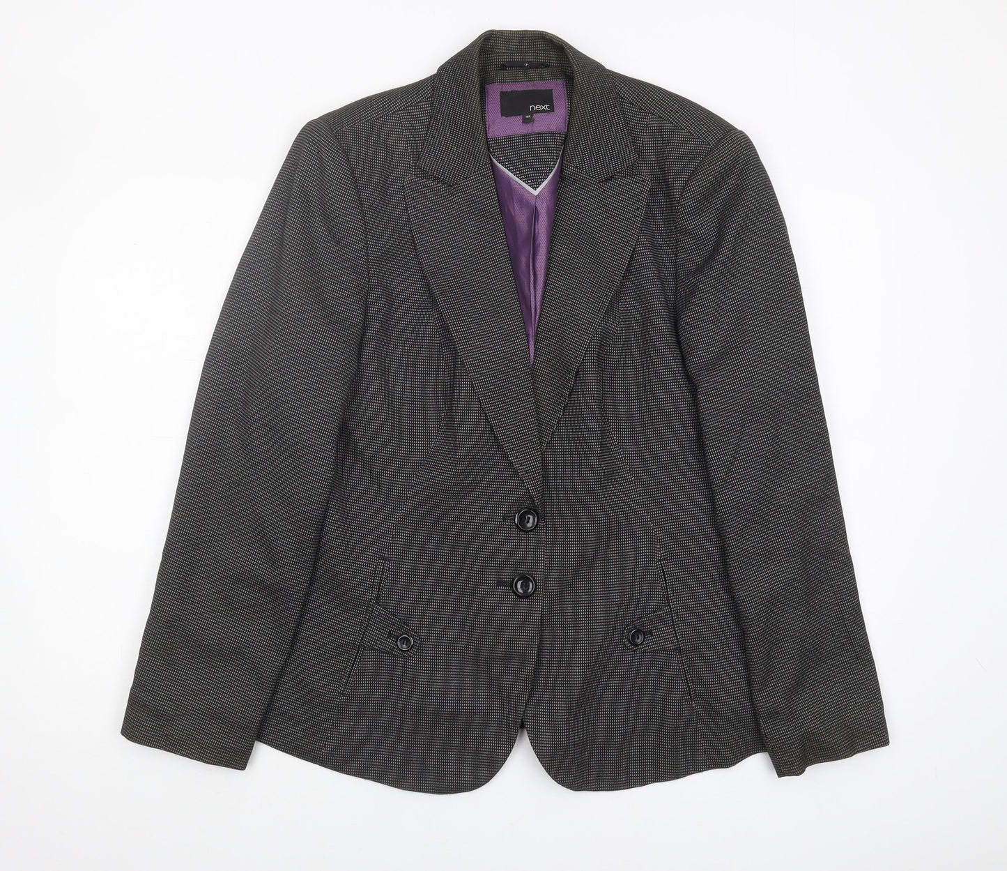 Next Women's Black Check Blazer Size 18 Business Suit