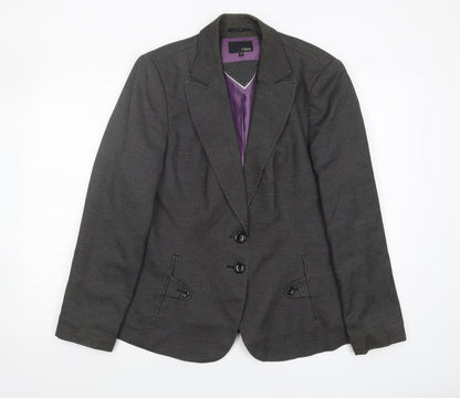 Next Women's Black Check Blazer Size 18 Business Suit