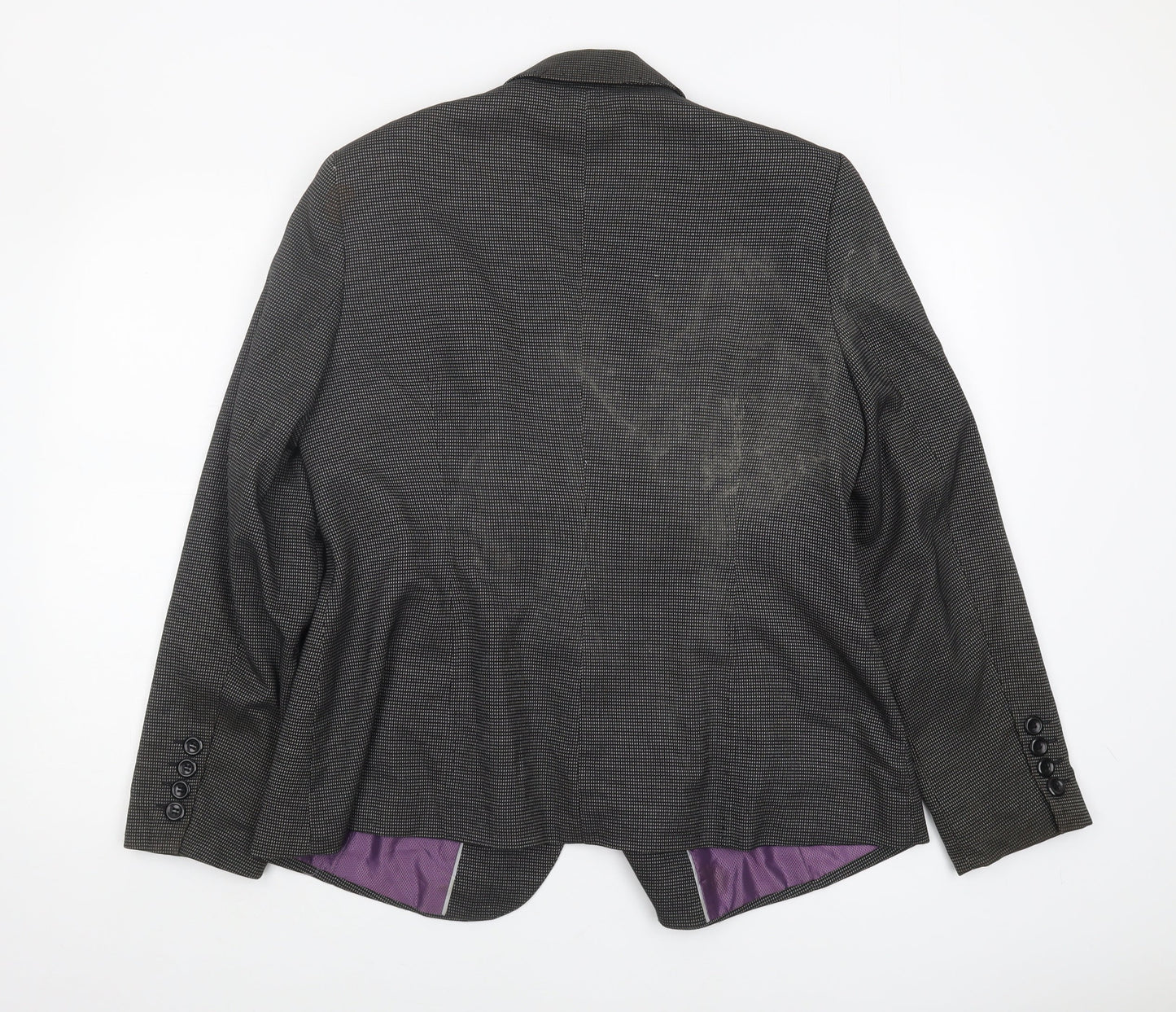 Next Women's Black Check Blazer Size 18 Business Suit