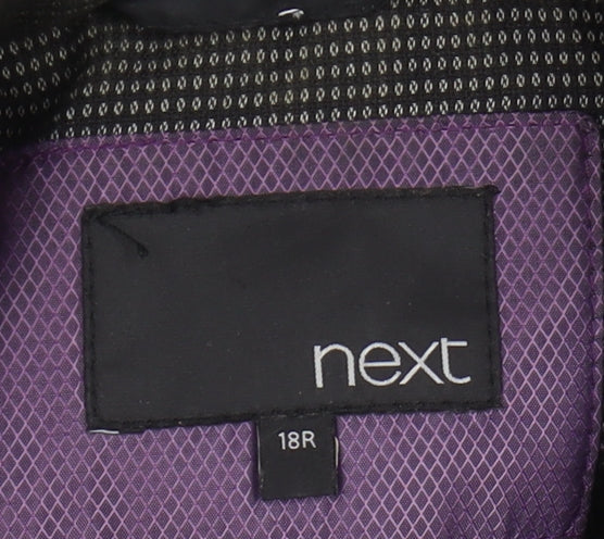 Next Women's Black Check Blazer Size 18 Business Suit