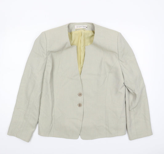 Jacques Vert Beige Women's Blazer Size 18, Regular Fit