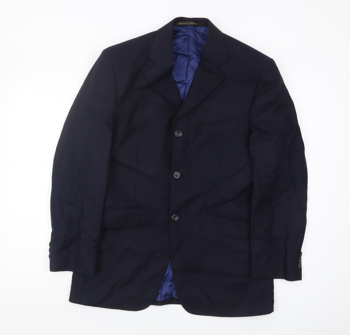 Mens UK Size 36 Marks and Spencer Regular Blue Suit Jacket
