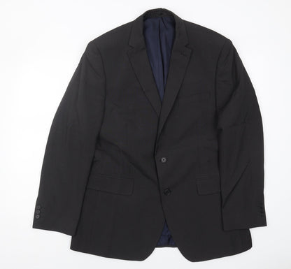 Mens UK Size 42 Debenhams Regular Black Suit Jacket