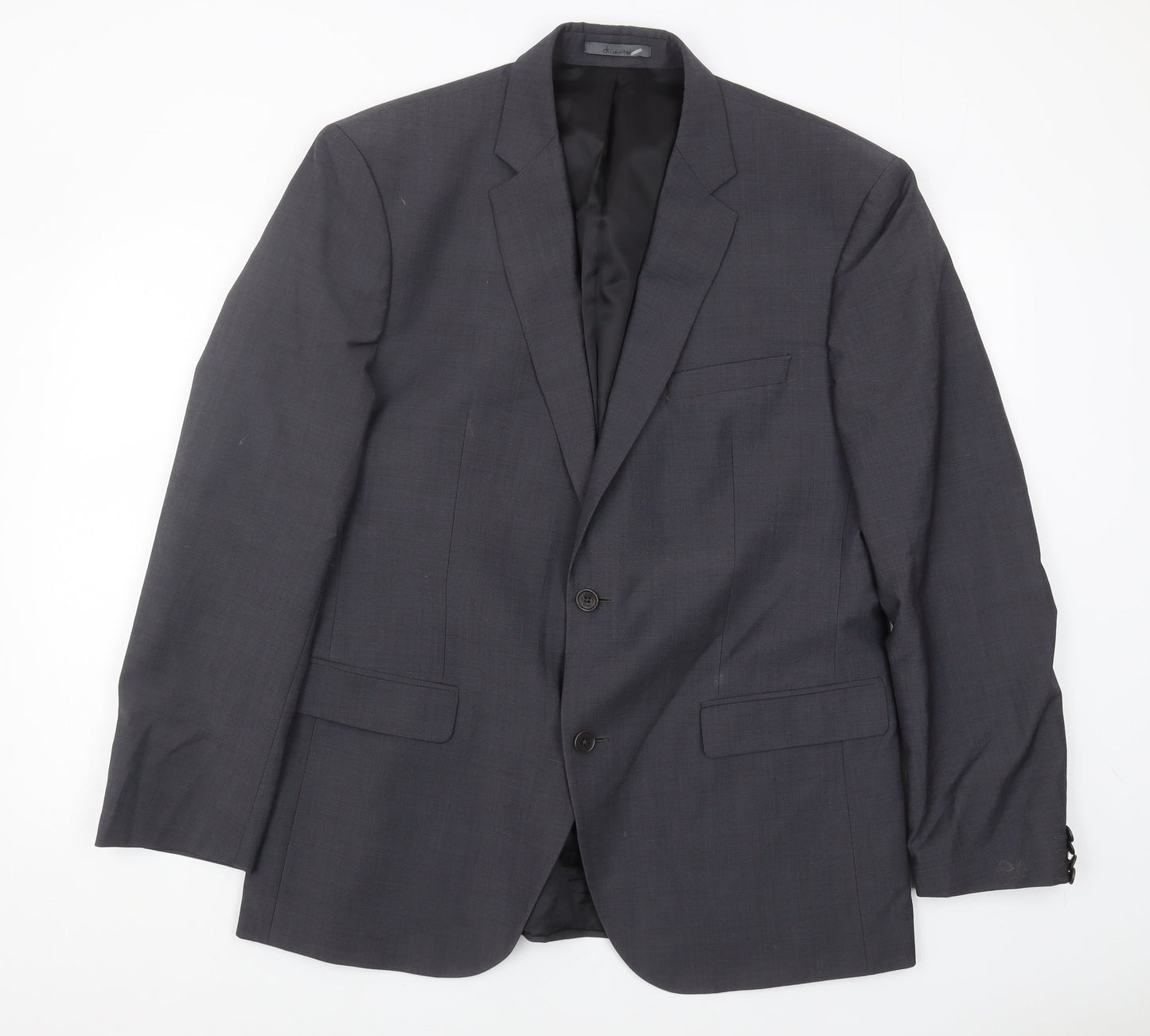 Mens UK Size 46 Calvin Klein Regular Black Suit Jacket