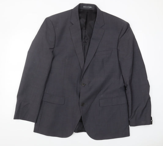 Mens UK Size 46 Calvin Klein Regular Black Suit Jacket