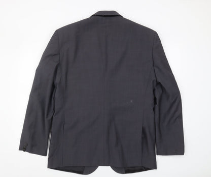 Mens UK Size 46 Calvin Klein Regular Black Suit Jacket