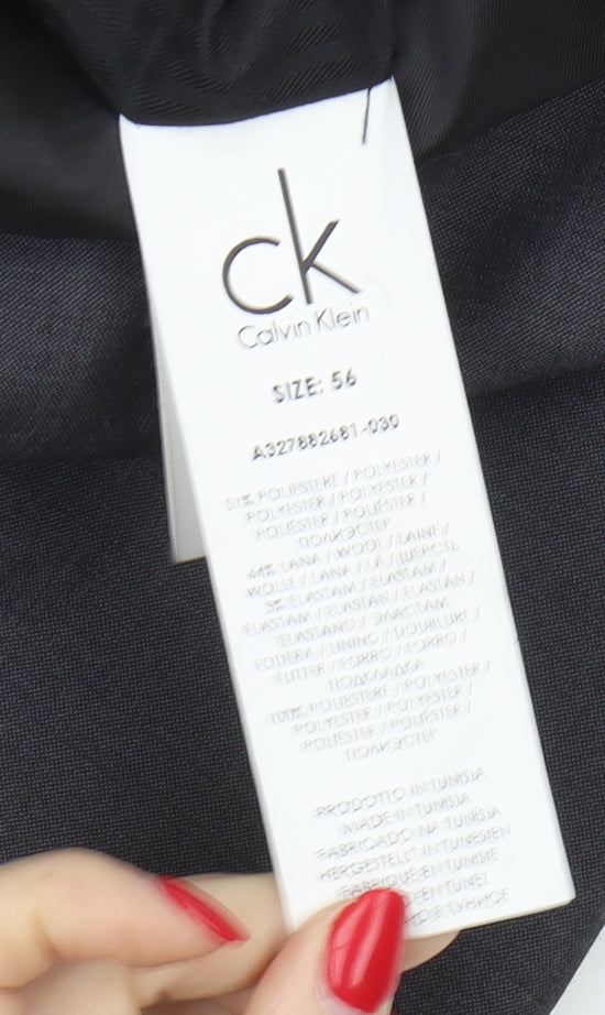Mens UK Size 46 Calvin Klein Regular Black Suit Jacket