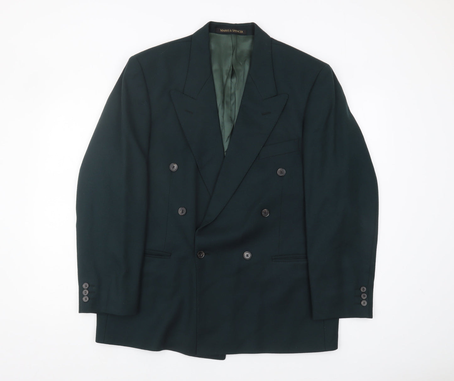 Mens UK Size 40 Marks and Spencer Regular Green Suit Jacket