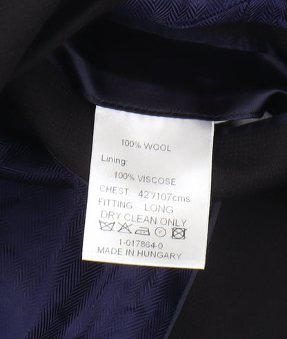 Mens UK Size 42 Daniel Hechter Regular Black Suit Jacket