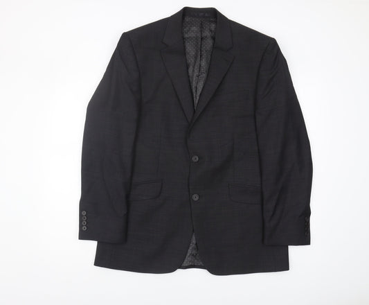 Mens UK Size 40 Jasper Conran Regular Black Suit Jacket