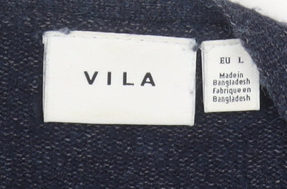 Womens UK Size L VILA Blue Cardigan Jumper