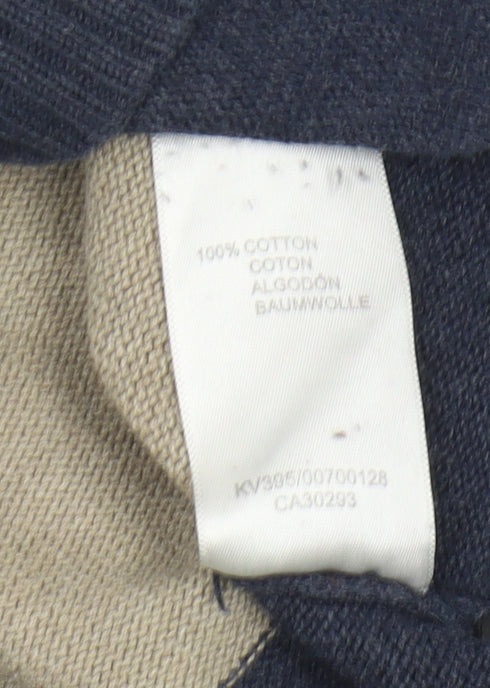 Wolsey Men's Blue Striped Full Zip Jumper M