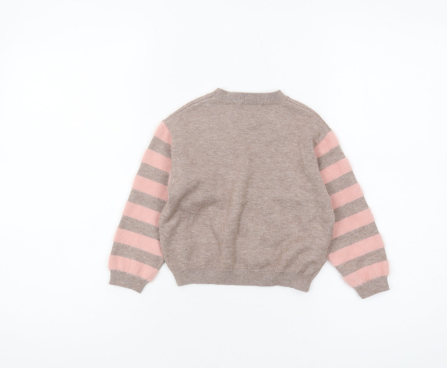 Mayoral Girls Beige Floral Pullover Jumper 3 Years