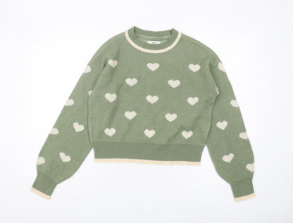 Womens UK Size M Jacqueline de Yong Green Pullover Jumper