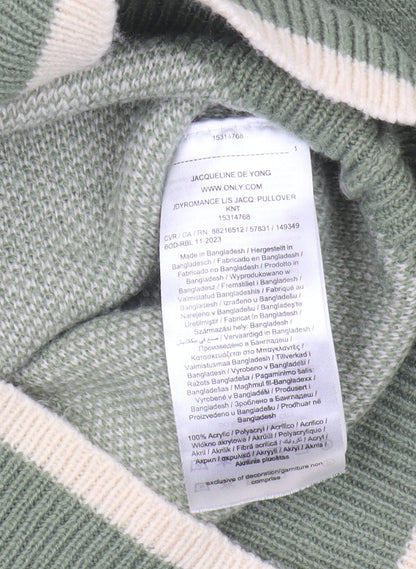 Womens UK Size M Jacqueline de Yong Green Pullover Jumper