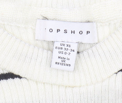 Womens UK Size XS Topshop Multicoloured Pullover Jumper